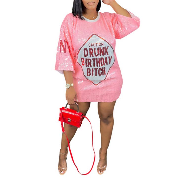 MB Fashion Wholesale - Wholesale Dress - Women's - MB FASHION SEQUIN MINI SHIRT LOOSE DRESS 9984LY