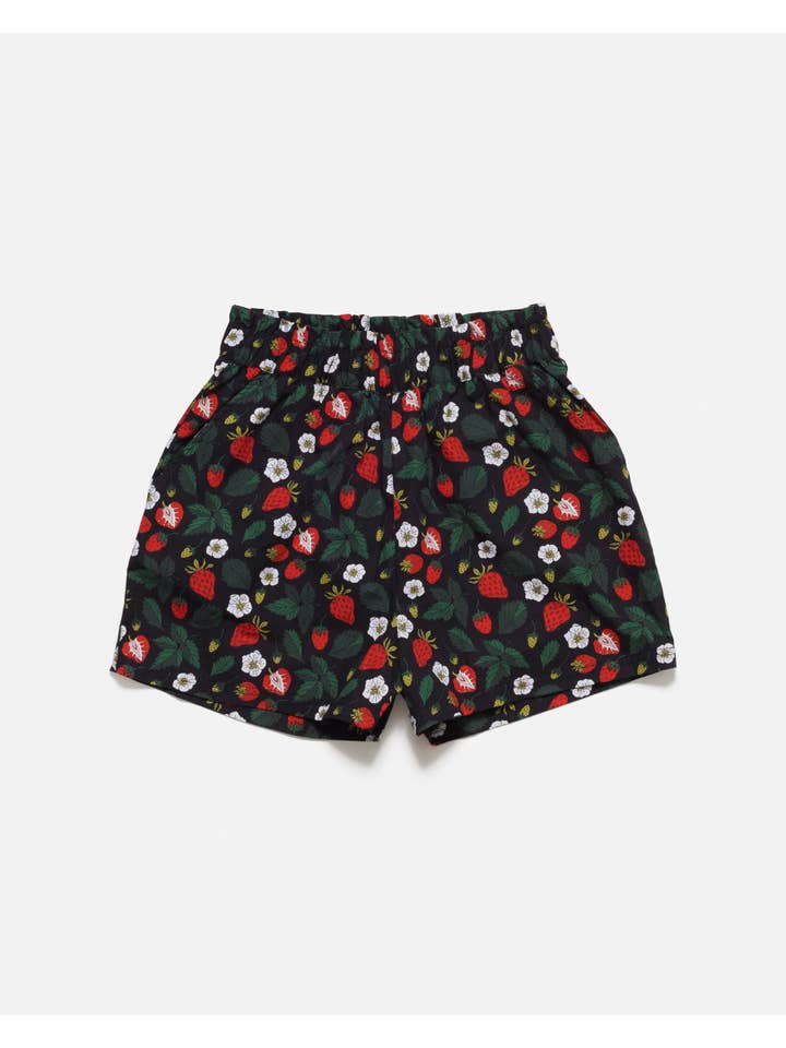 Poplin and Co. - Wholesale Shorts - Women's - Women's Strawberry Fields Print Shorts
