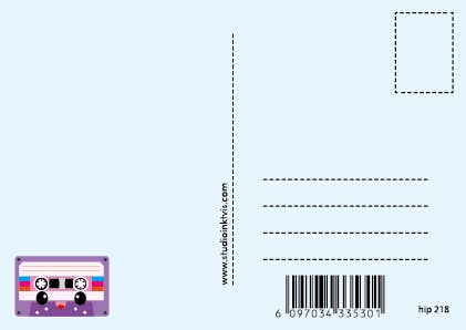 Studio Inktvis - Wholesale Birthday Card - Born in the olden days VHS tape, floppy disk & cassette tape1