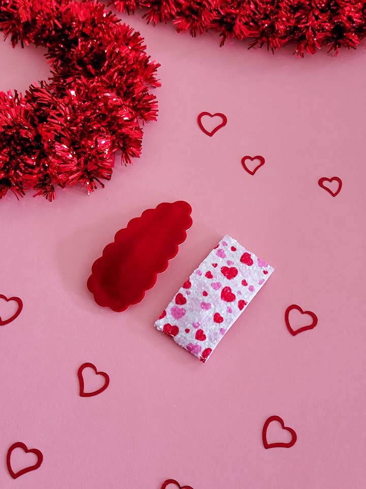 Snap Clip Mixset-spridda hjärtan för wholesale av Dainty Delights Creations