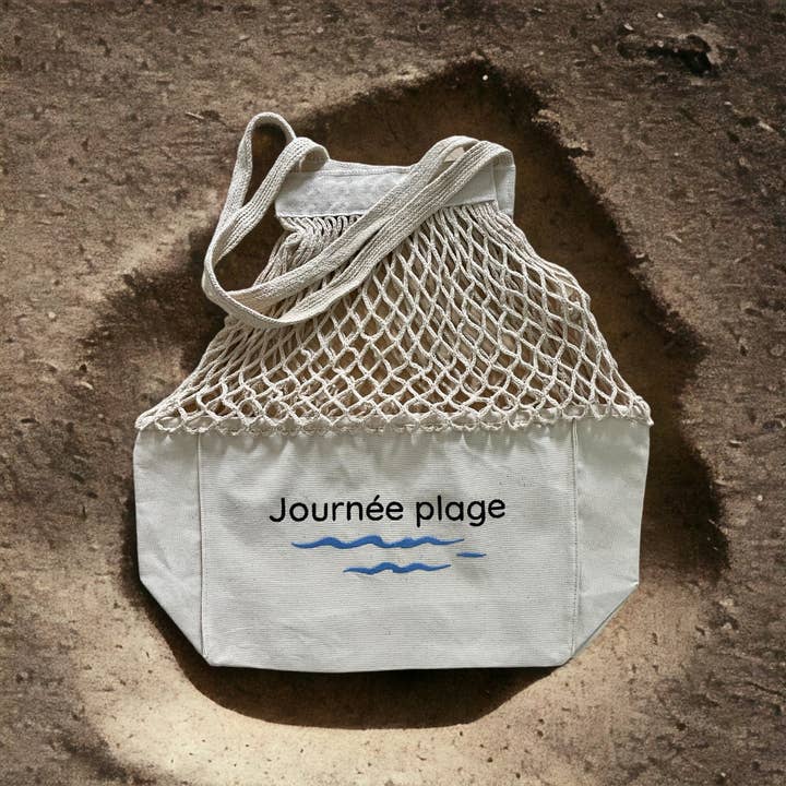 SHOPPINETTE - Wholesale Beach Bag - “Beach Day” embroidered mesh bag4