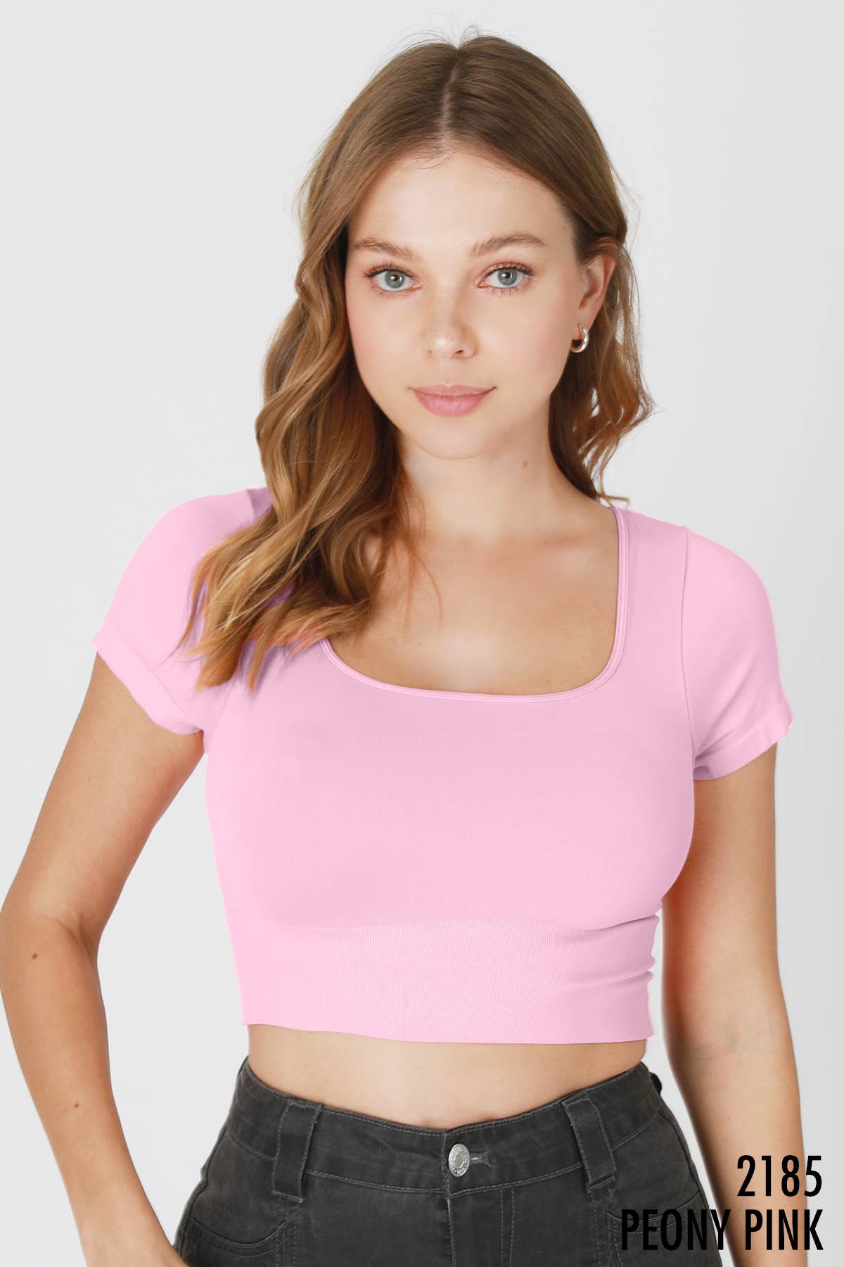 NIKIBIKI - Wholesale Knit Top - Women's - NS8114 - Cap Sleeve Square Neck Top2