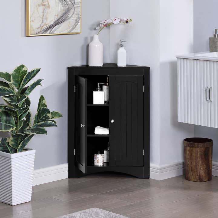 Orange County Decor - Wholesale Cabinet - Sideboard Cabinet,Corner Cabinet,Bathroom Floor Corner Cabinet With Doors And Shelves, Kitchen, Living Room,Free Standing Storage Cabinet For Bathroom Coffee Mdf