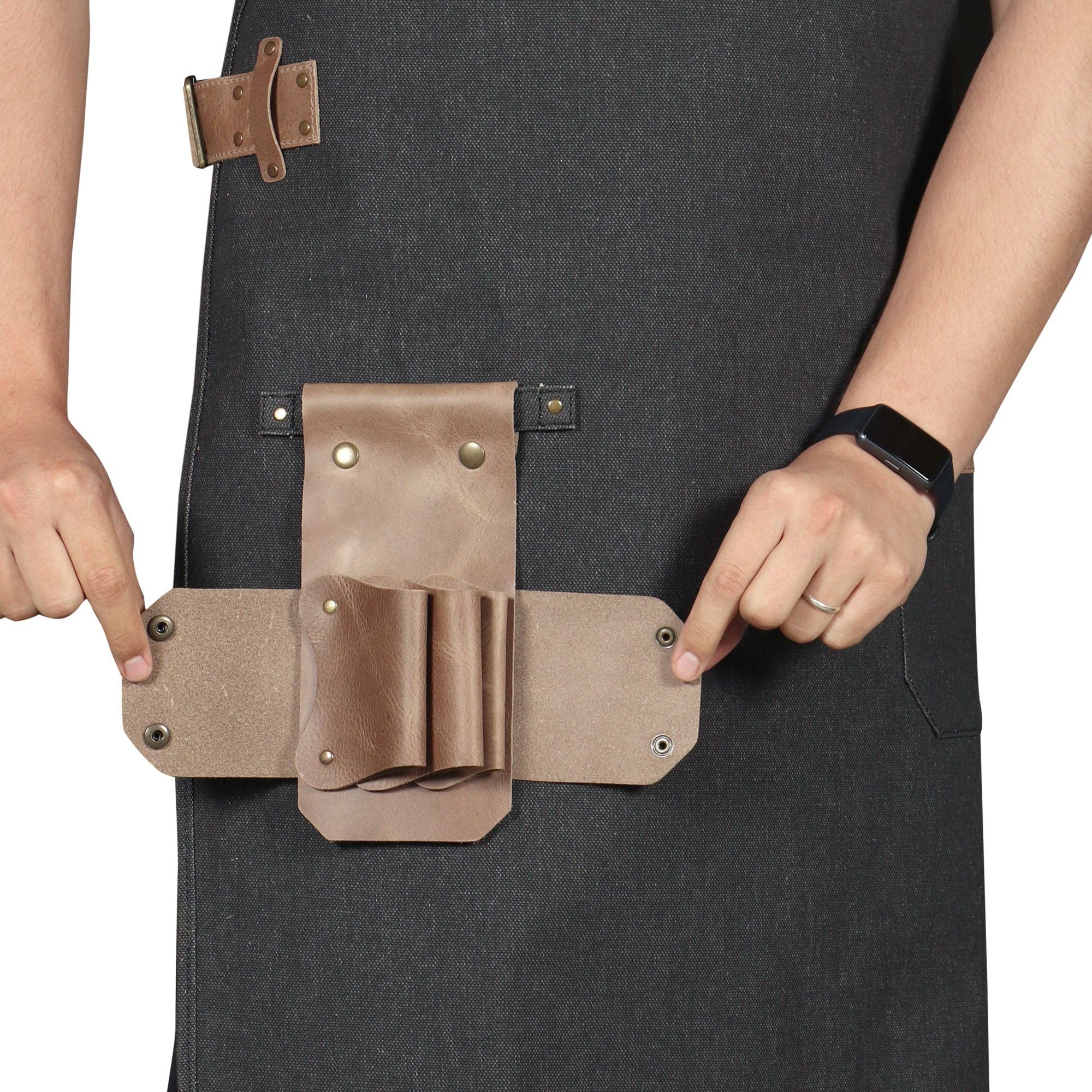 Londo - Wholesale Apron - Otto Angelino Personalized Canvas Cooking Apron, Working Apron with Customization, Workshop Apron with Pockets, Woodworking Apron with Tool Pockets3