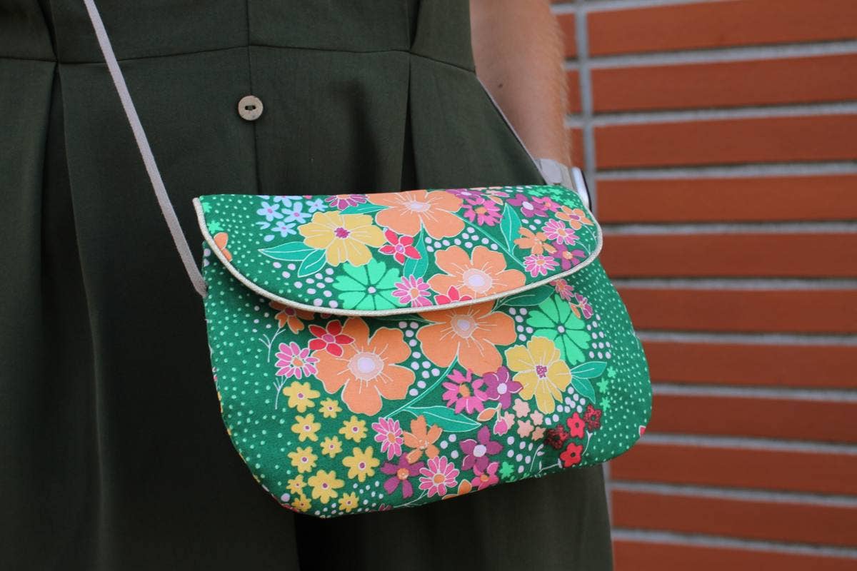 Sabrina Trefle - Wholesale Messenger Bag - Women's - Gloria bag ochre flowers4