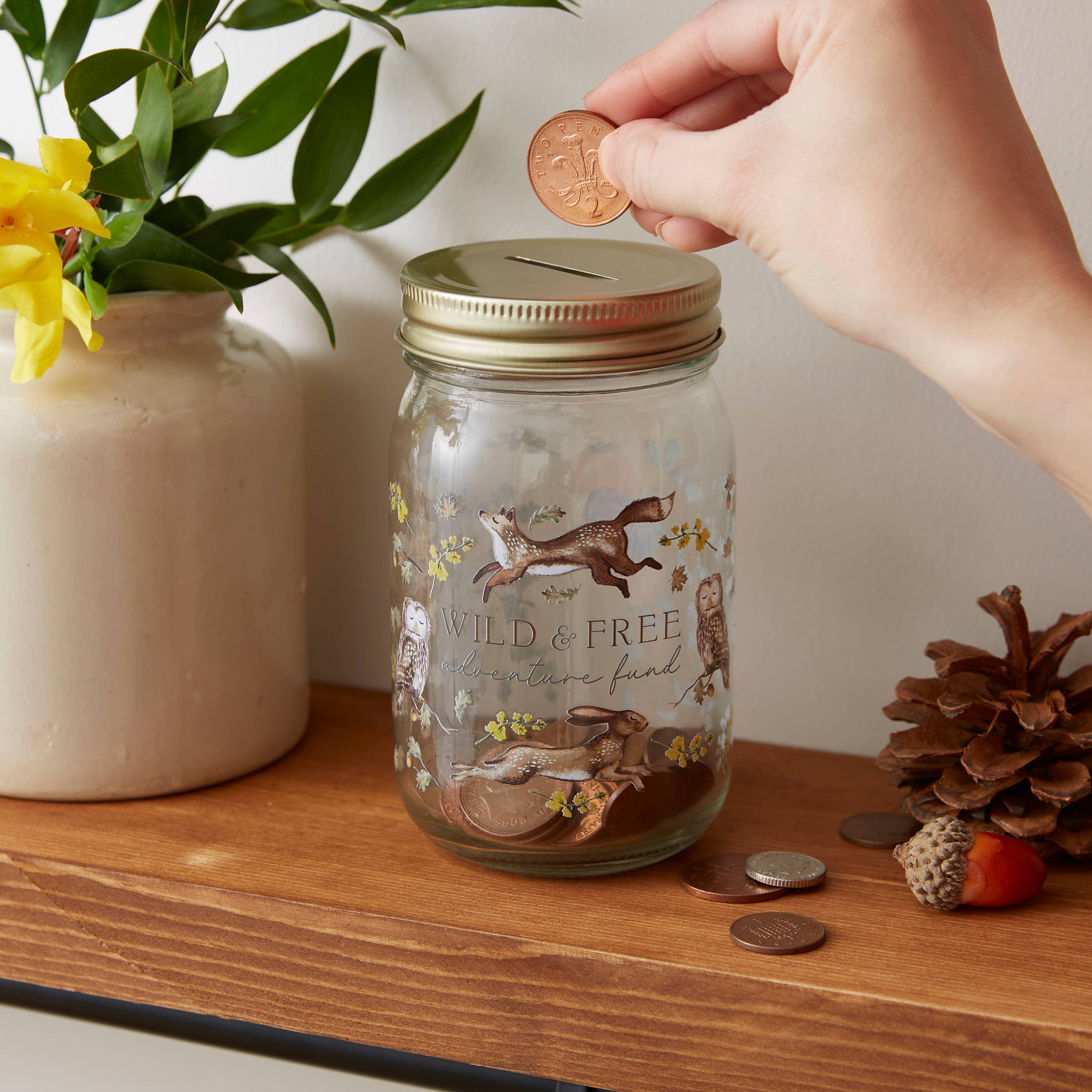 Multi Money Jar Forest Fable for wholesale on Faire1