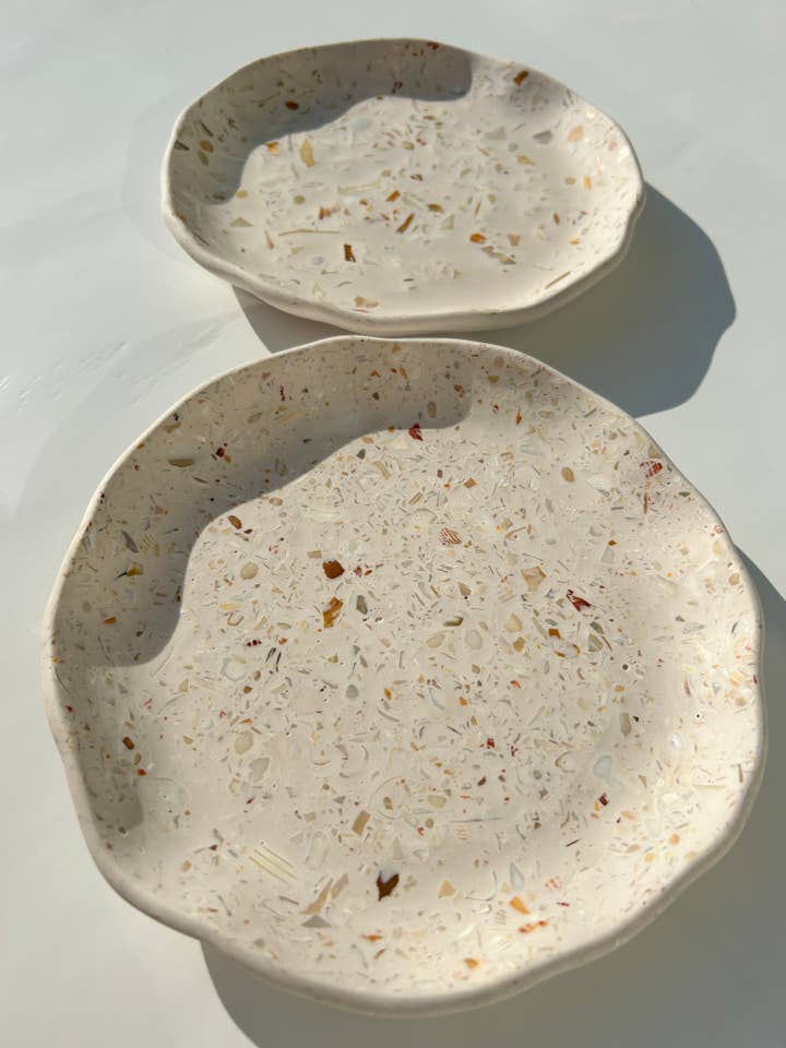 Florida Shell Bølget Bakke, Bølget Shell Dish, Bølget bakke, Shell T for engroshandel hos Coast By Madison