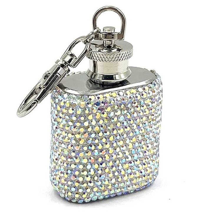 Diacly - Wholesale Flask - 1oz Tiny Bottle Stainless Steel Hip Flask Rhinestone3