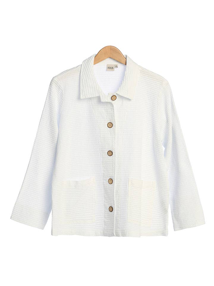 Petite veste gaufrée à manches longues - SW235 pour la vente par Focus Fashion