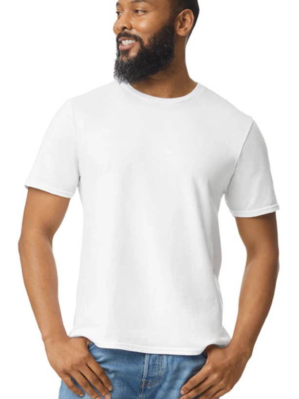 Weiss Maßgeschneidert — T-Shirts (weiß) für Erwachsene, Gildan, Softstyle-Baumwolle für den Großhandel auf Faire