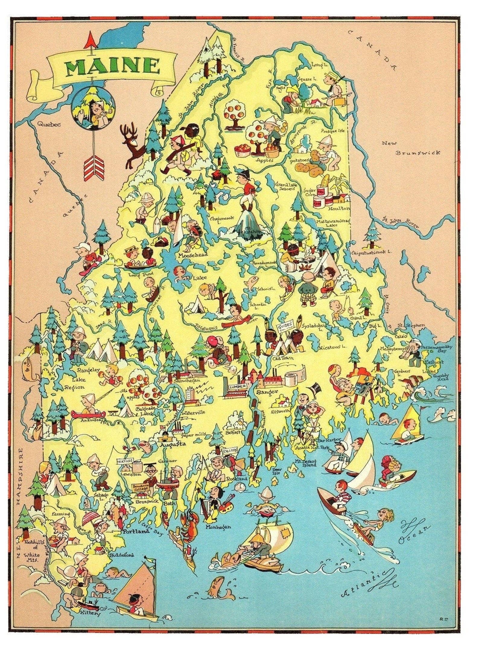 WAWW Artisanal Wooden Puzzles - Wholesale Puzzle - Adult - USA* MAINE State Wooden Puzzle1