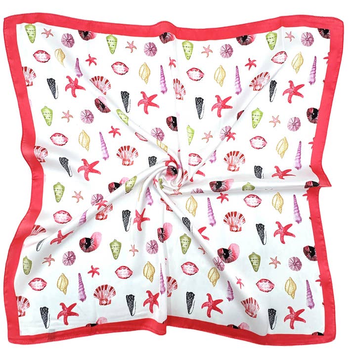 BEACH DAY PRINT SQUARE SCARF, WLQS 093 for wholesale by JOIA ACCESSORIES