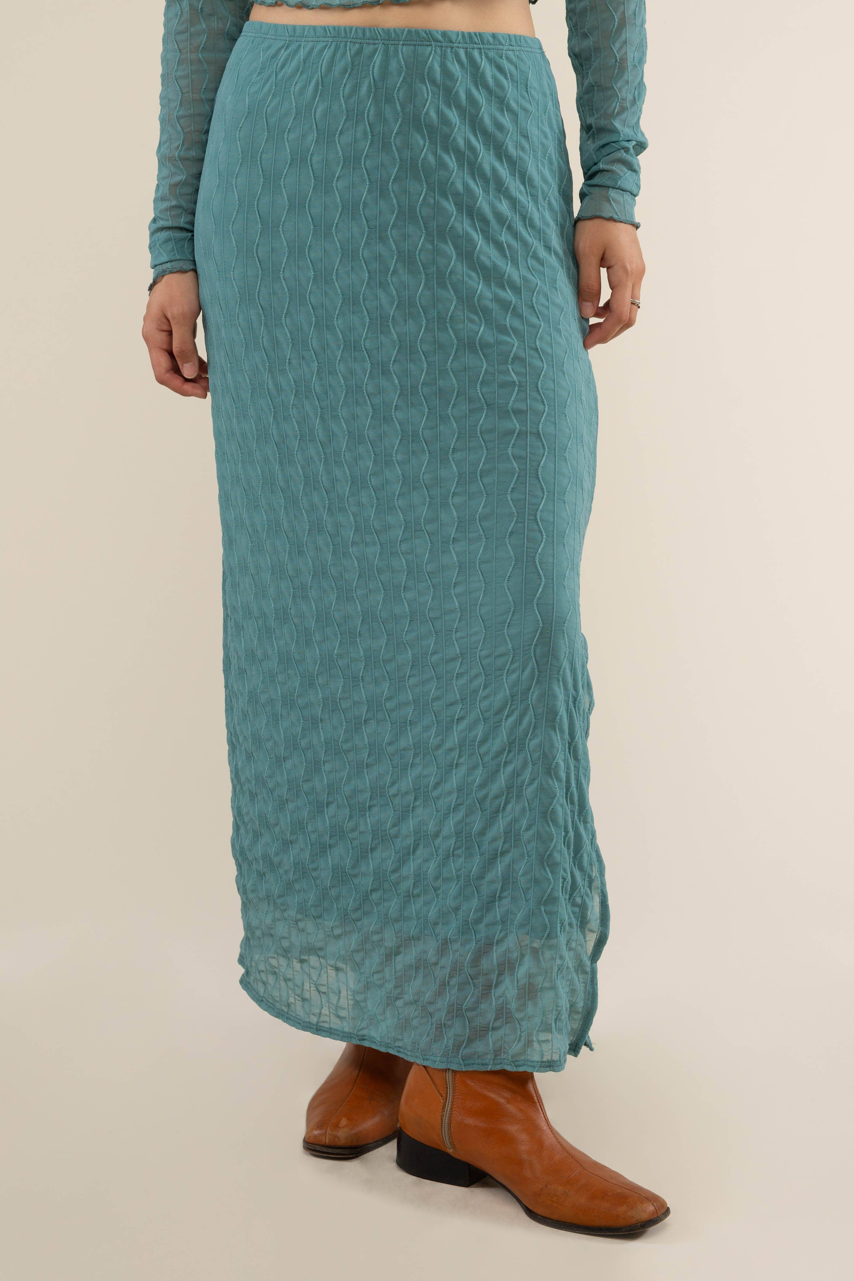 NLT – wholesale Skirt – Women’s – Abra Jacquard Mesh Skirt | Wavy Maxi6