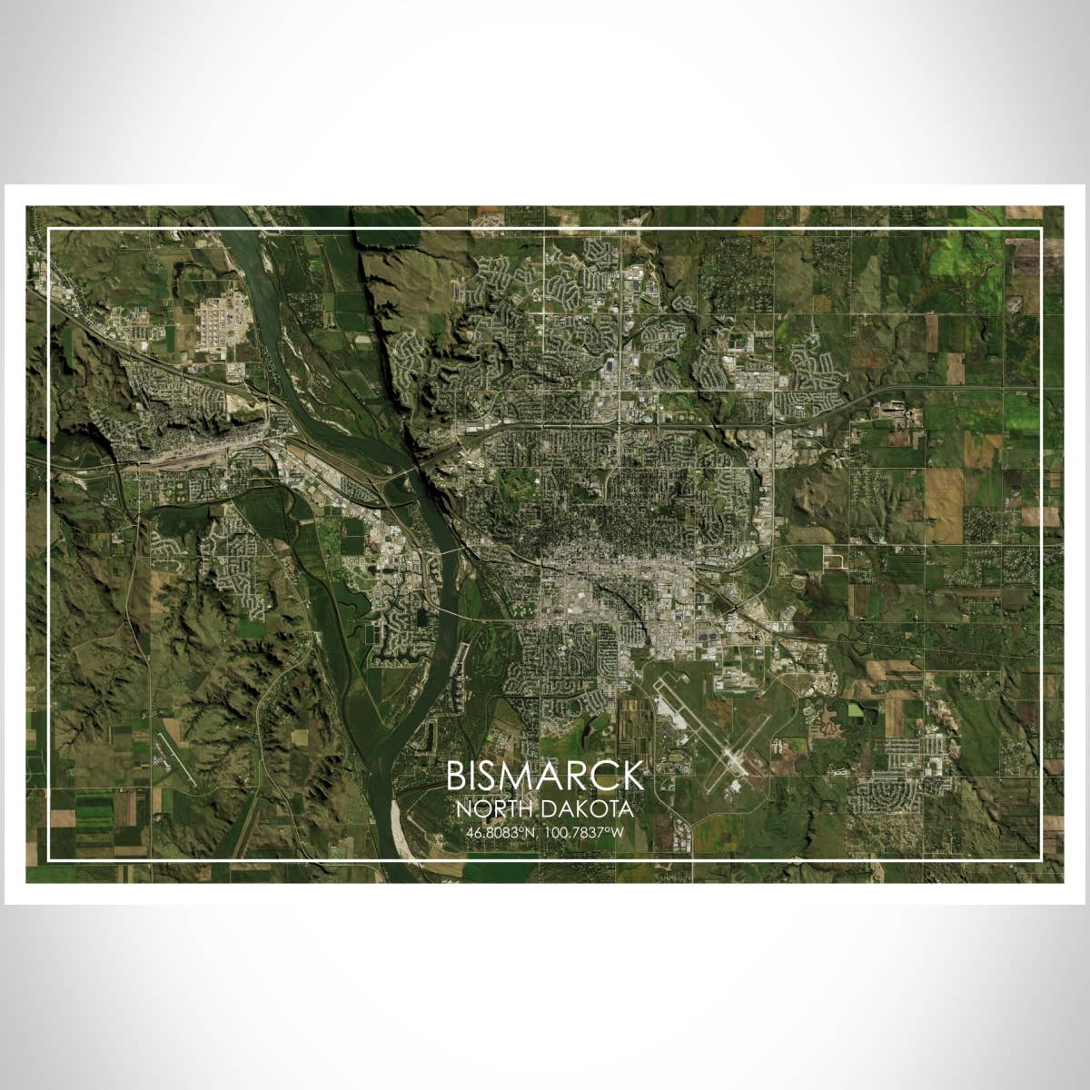 JACE.design - Vendita all'ingrosso Stampa artistica - Bismark ND Stampa Mappa Satellite2