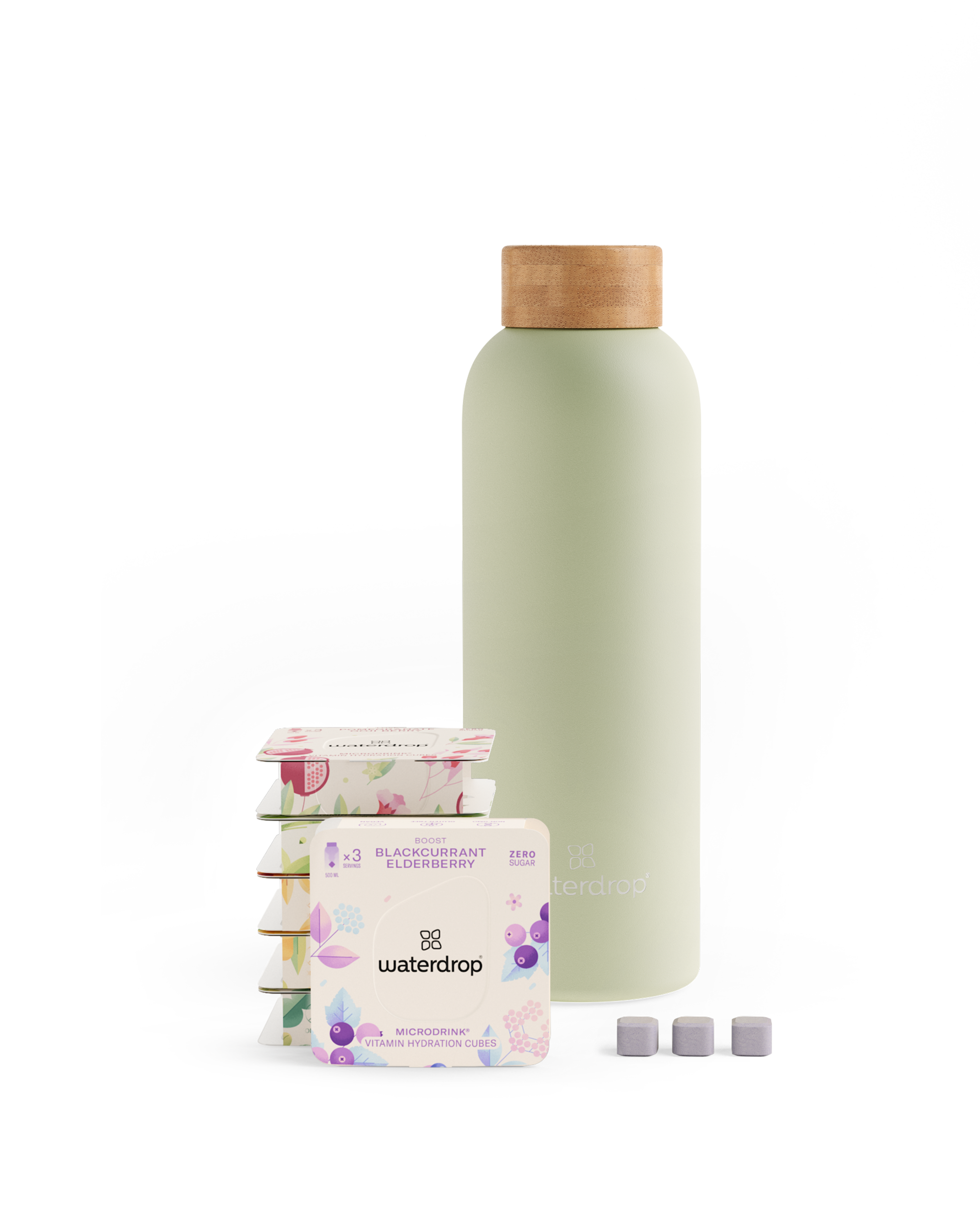 waterdrop® - Wholesale Water Bottle - 20oz Steel Bottle - Olive 1