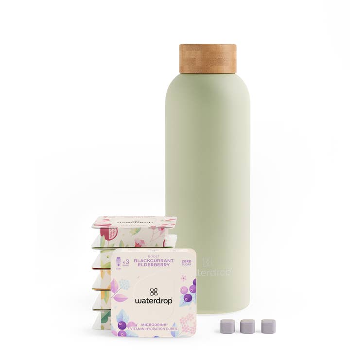 waterdrop® - Wholesale Water Bottle - 20oz Steel Bottle - Olive 1