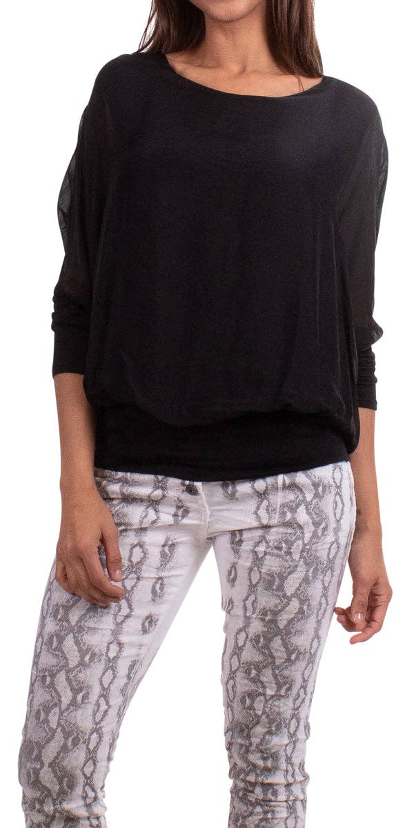 Gigi Moda - Wholesale Blouse - Women's - Sheer Batwing Blouse42