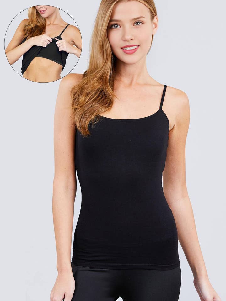 42POPS - Vente Caraco – femme - Débardeur basique avec soutien-gorge intégré et bretelles réglables