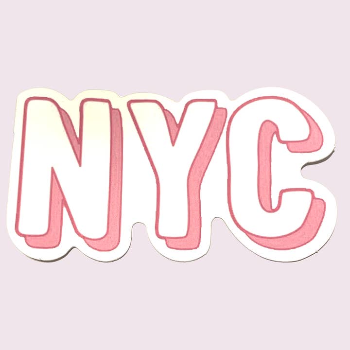 NYC Bubble lettertypesticker voor wholesale door cutandcropped