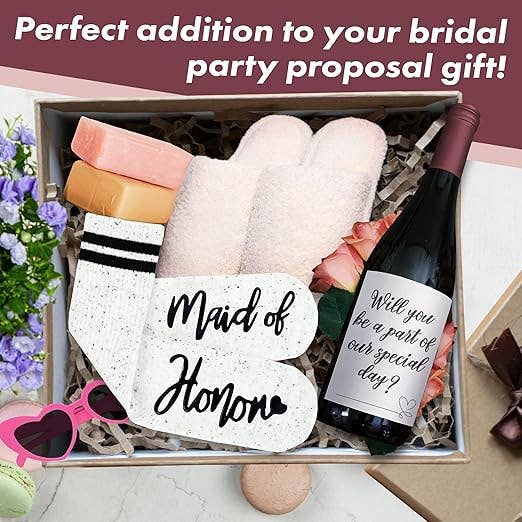 Funky Junque - Wholesale Socks - Women's - Double Stripe Cotton Socks - Maid of Honor (Confetti Ivory)2