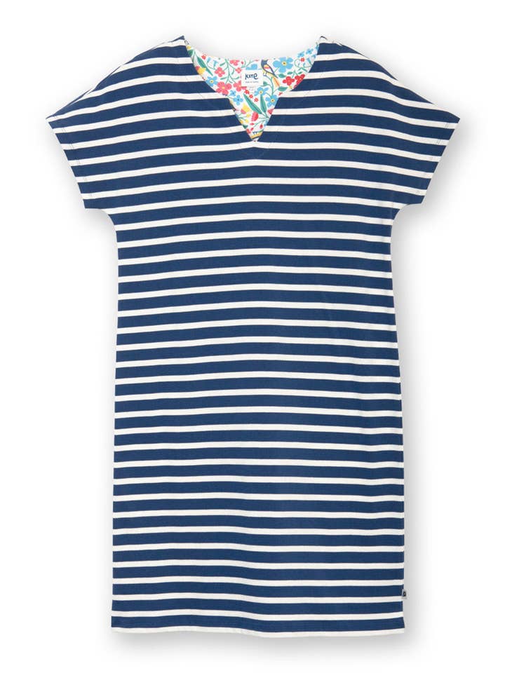 Kite Clothing - Wholesale Shirt - Women's - Alum jersey dress navy stripe