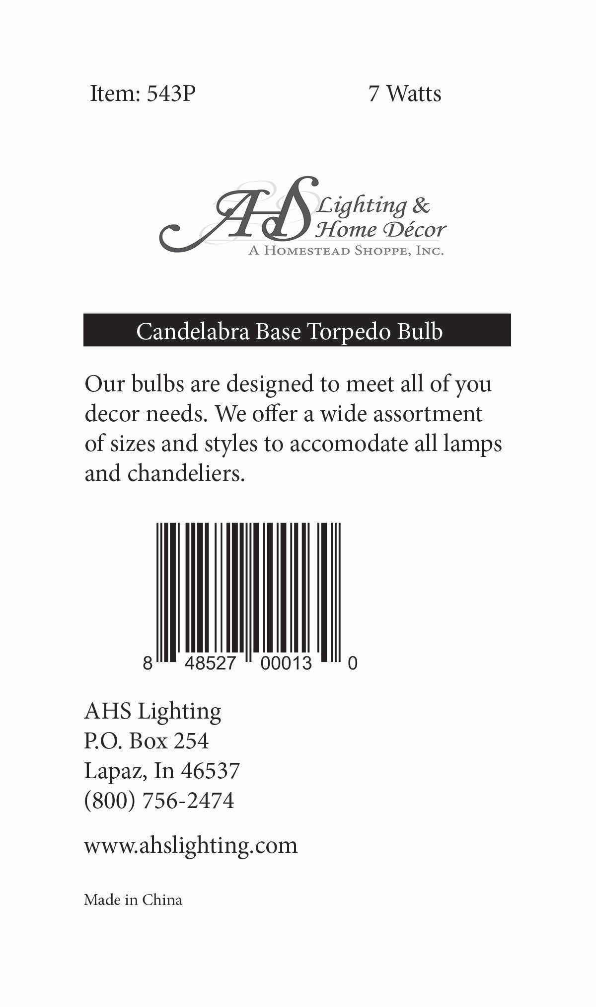 AHS Lighting - Vente Ampoule/spot - Ampoules - Pointe flamme - Transparentes 7 Watt1