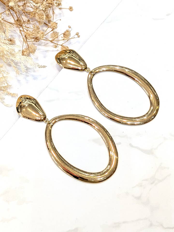 Orecchino Lamballir in acciaio inossidabile per la vendita all'ingrosso da parte di LOLO & YAYA