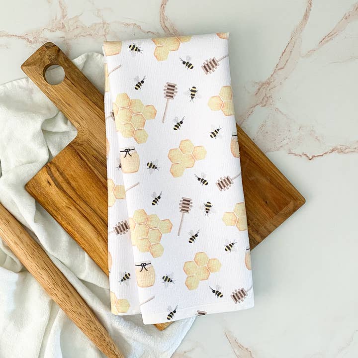 Honey Bee Kitchen Decorative Hand Towel for wholesale by Simply Lauren at Home