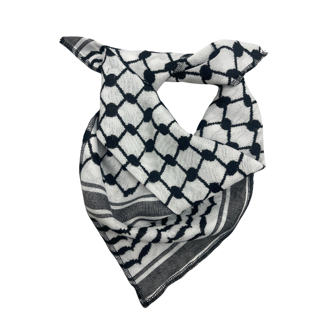 Sitti Social Enterprise - Vendita all'ingrosso Bandana - Donna - Basic BANDANA Kuffiyeh - Bianco e nero1