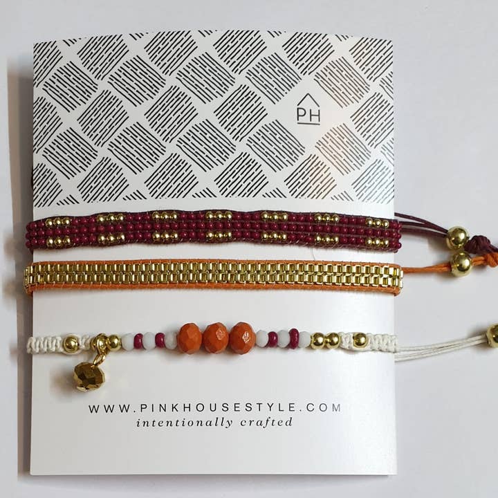 Pink House Imports - Wholesale Beaded Bracelet - Game Day Pull Bracelets Set of 33