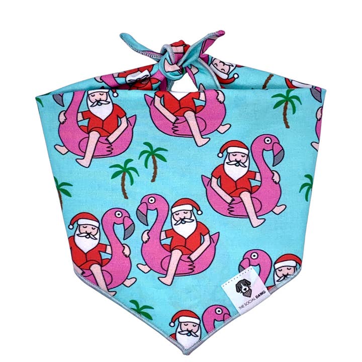 Christmas in Florida Tie-On Dog Bandana for wholesale by The Social Dawg
