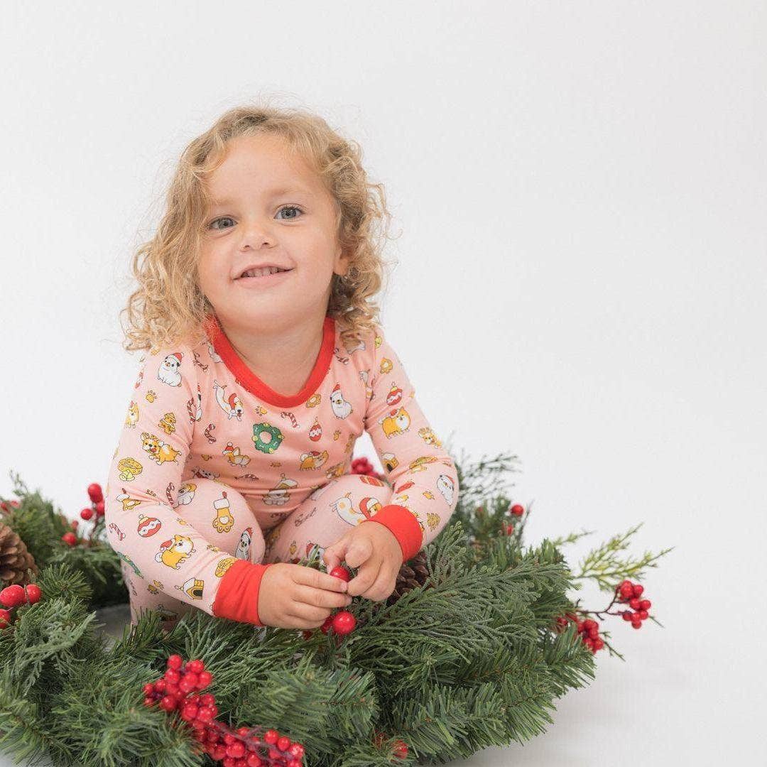 Coconut Pops - Wholesale Sleepwear Set - Kids - The Madison in Christmas Dogs3