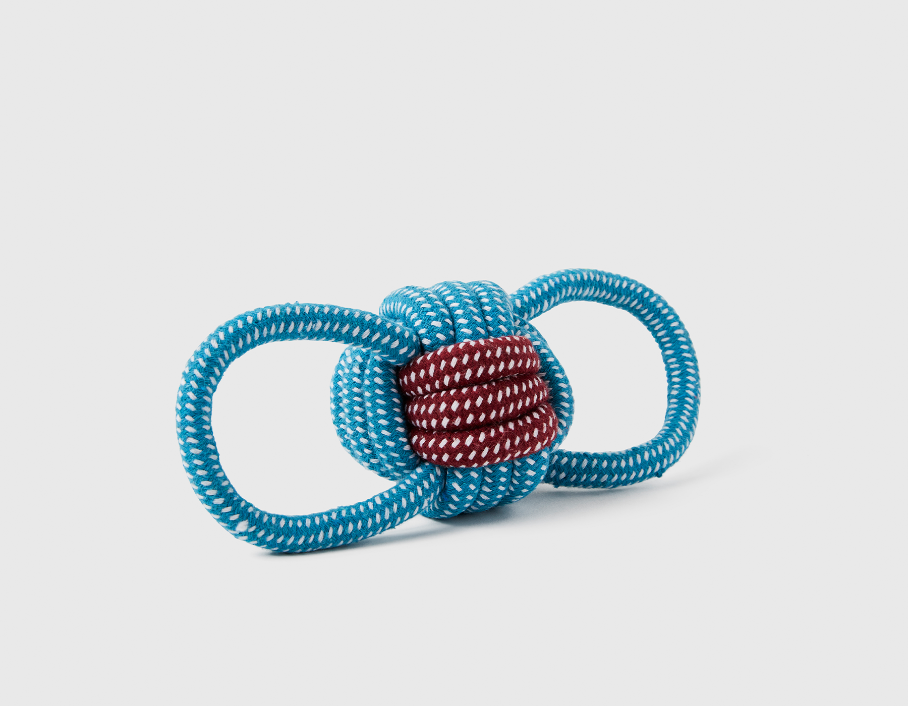 Jax & Bones - Wholesale Pet Rope Toy - Dog - Blue and Red Double Loop Celtic Knot Rope Dog Toy (One Size)2