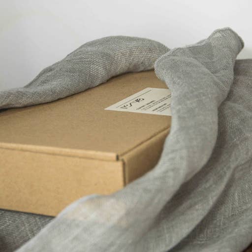 Furoshiki cinzento por atacado de Rezo