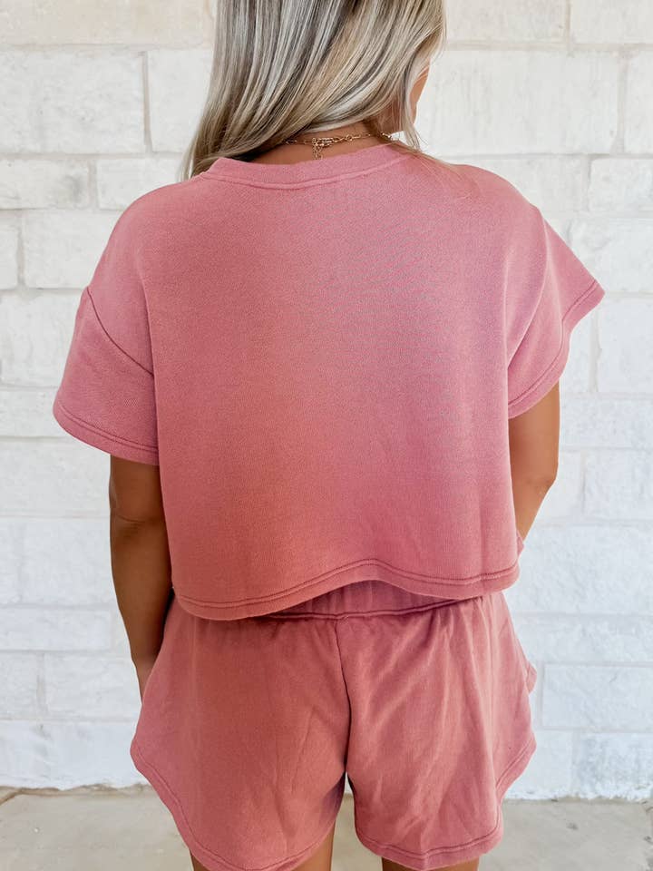 Babs + Birdie - Wholesale Top & Skirt Set - Women's - Reynah | Cropped Tee and Ruffle High Waist Skort Set1