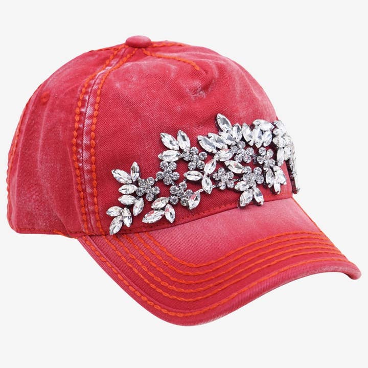Olive & Pique - Wholesale Ponytail cap – Women’s - Floral Vine Bejeweled Glitz Ponytail Cap, Adjustable 9