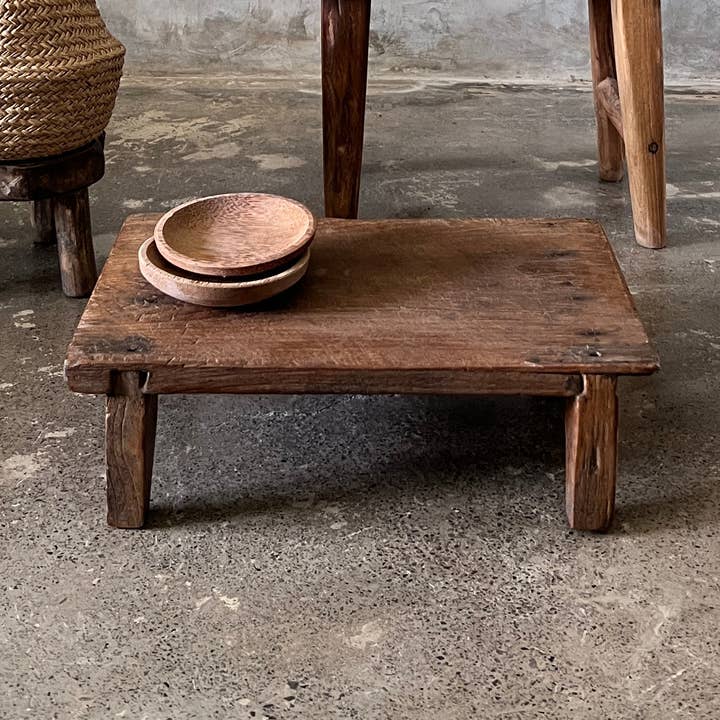Office Objets - Wholesale Bench - Small organic bench in blonde Asian teak with four legs - Sembilan0