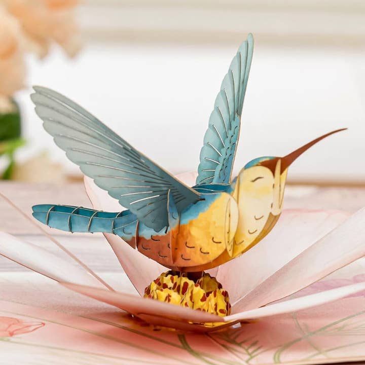 Hummingbird Pop Up Card - Mother's Day pop up Card for wholesale by Unipop Cards, LLC