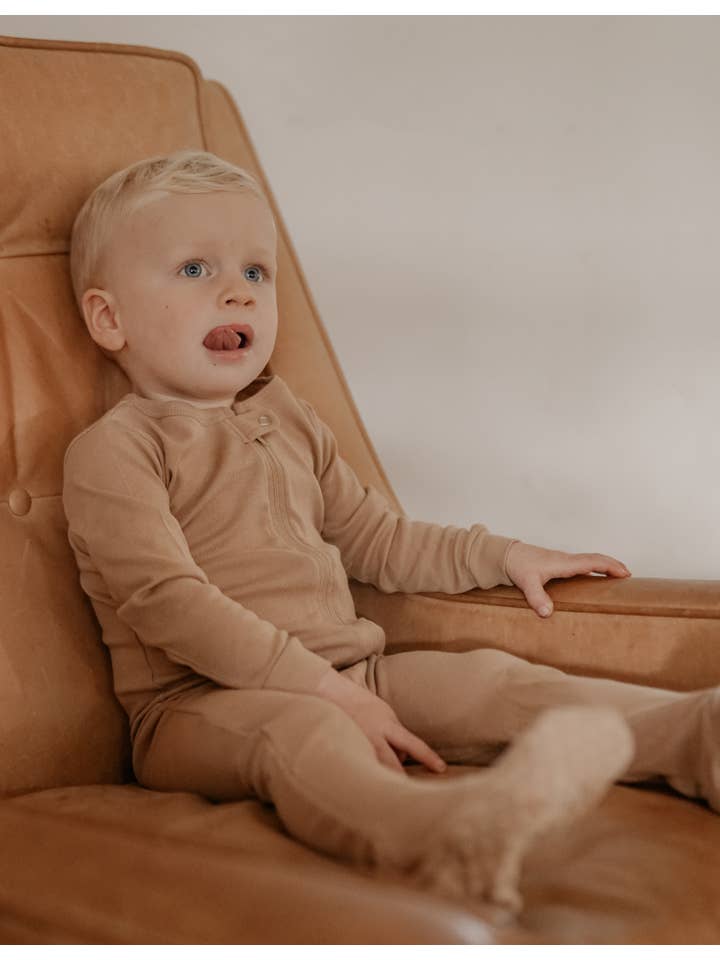 Leveret Pajamas - Wholesale Sleepsuit - Baby - Kids Footed Cotton Pajama Solid