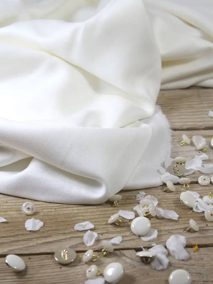 Viscose Twill Mother-of-Pearl Fabric for wholesale by Eglantine et Zoé