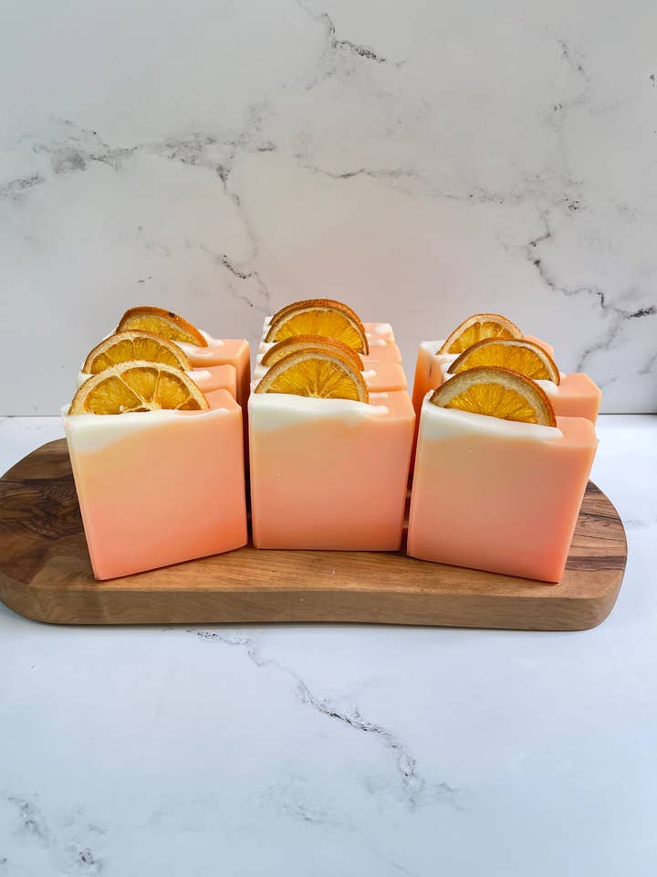 Orange Ombre Bar Soap for wholesale by Sabun by The Bay