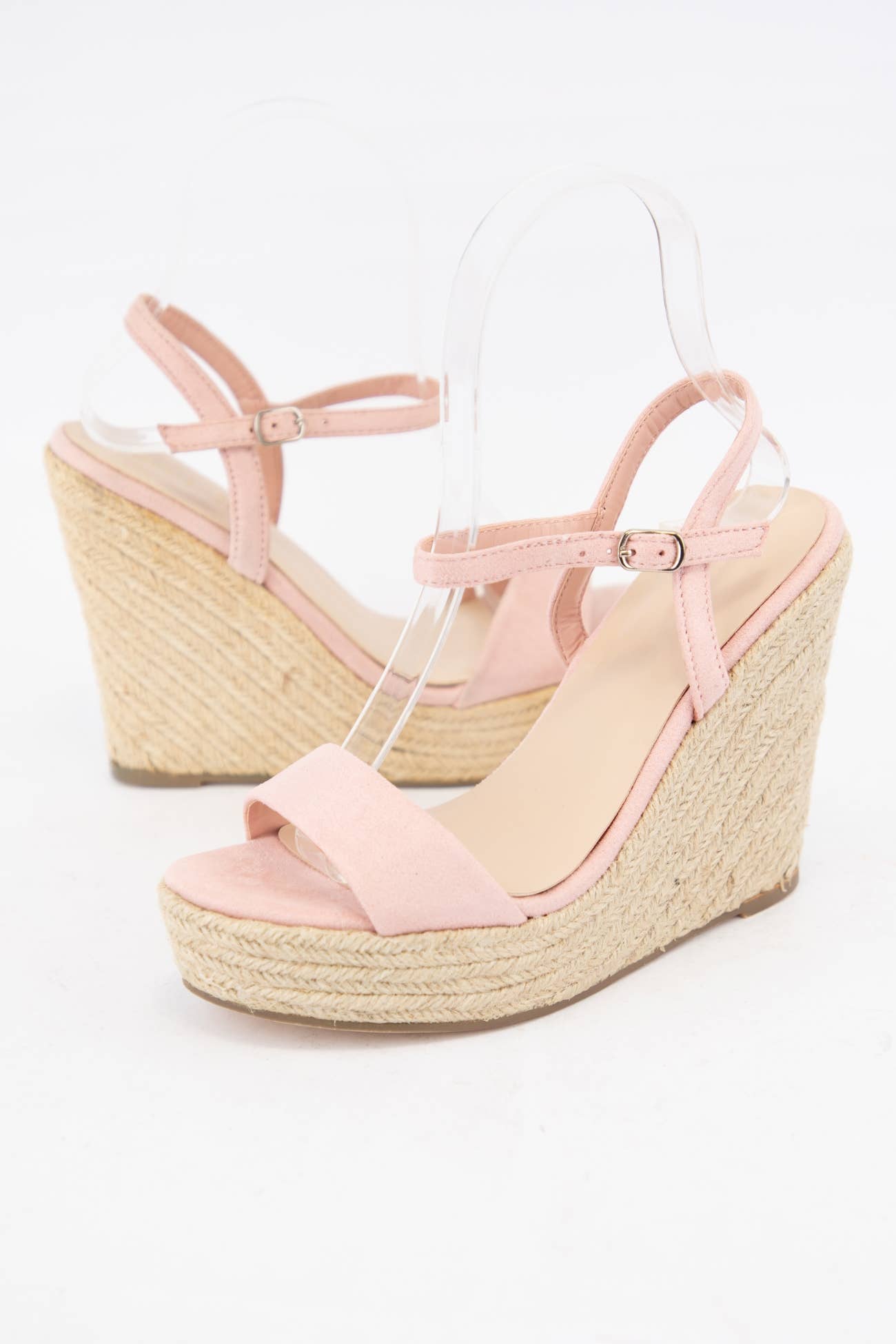 BLUSH ROCIO-1 PINK CHUNKY PLATFORM ESPADRILLES WEDGE for wholesale on Faire