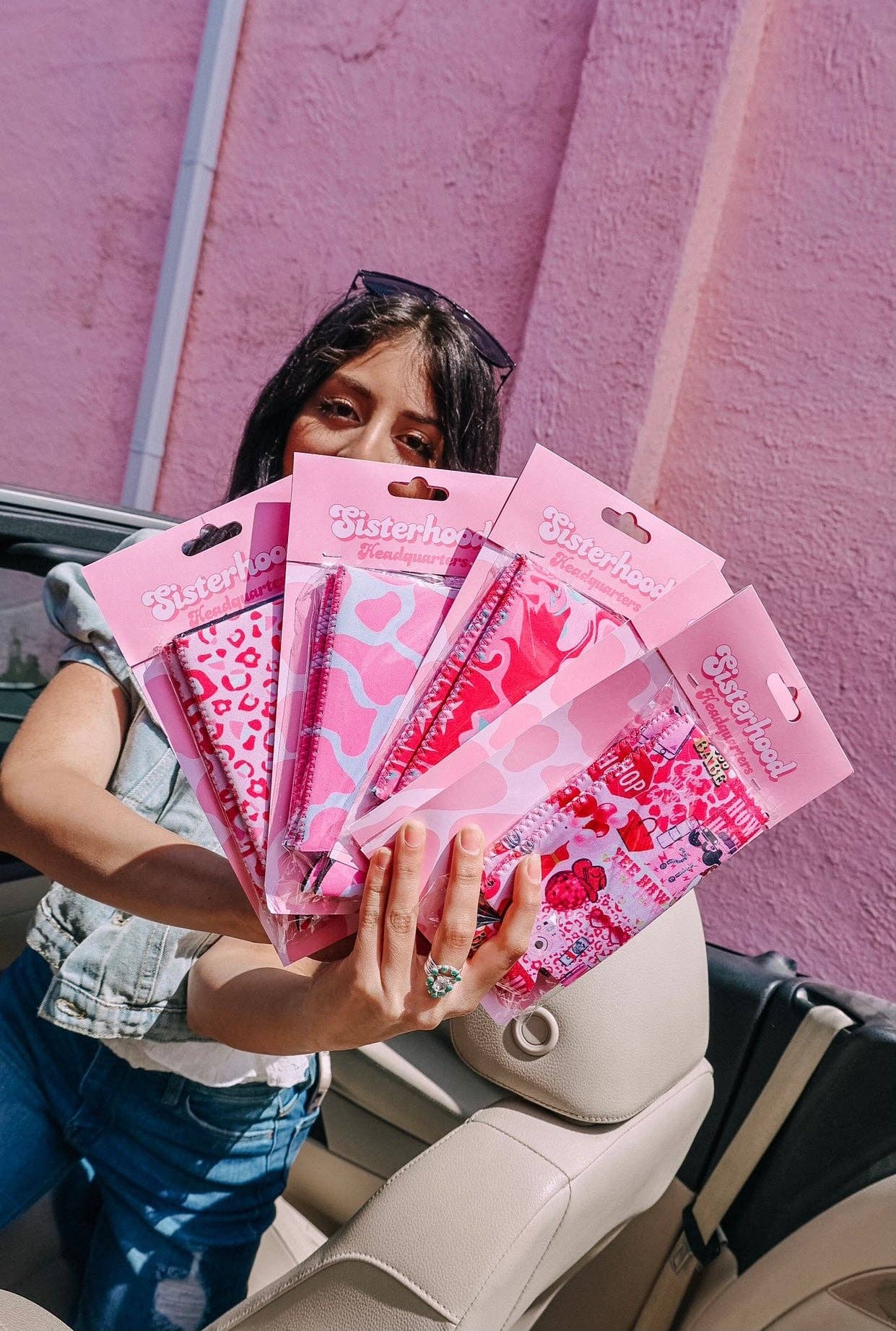 The Front Porch Label - Wholesale Drink Huggers & Koozies - Pink Leopard Tall Coozie 2-Pack5