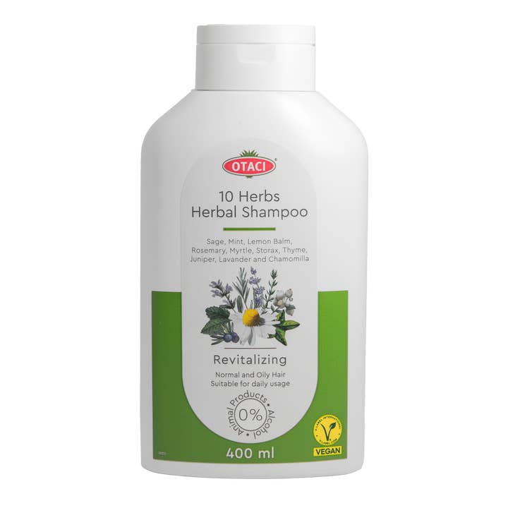 Otaci 10 Herbs Brightening Shampoo | Enhance Shine & Cleanse | Silicon-Free, Paraben-Free | Sage, Lavender, Chamomile | 400ml for wholesale by OTACI