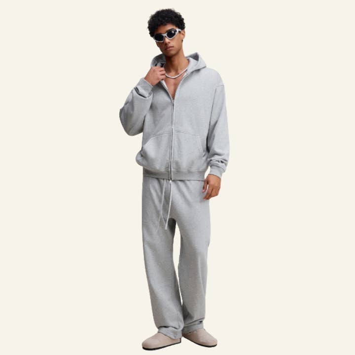 Set Streetwear da Uomo: Giacca con Cappuccio e Pantaloni a Gamba Dritta per la vendita all'ingrosso da parte di particleactive