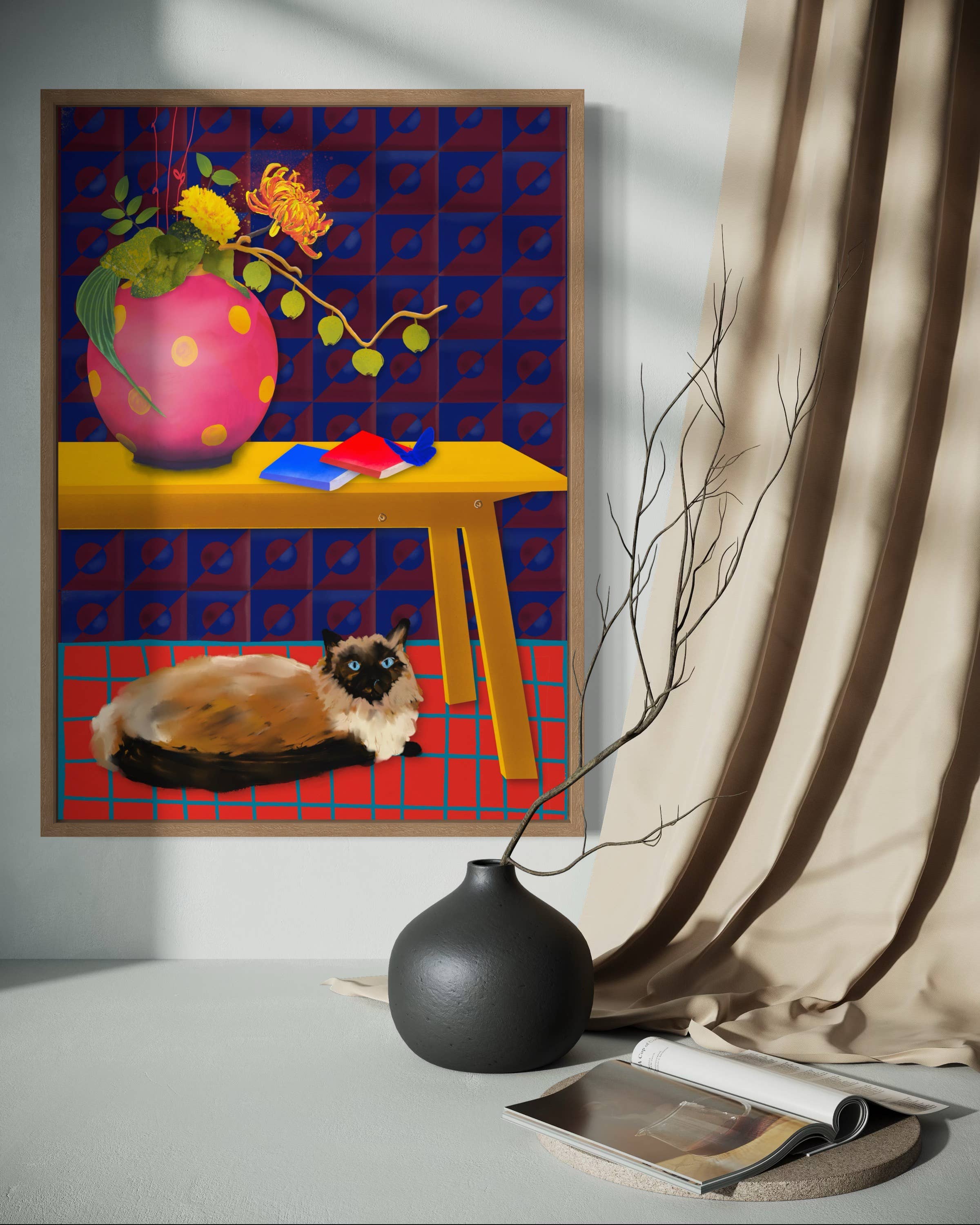 Studio Angelart - Wholesale Art Print - Cat under the Table – Art Print limited edition2