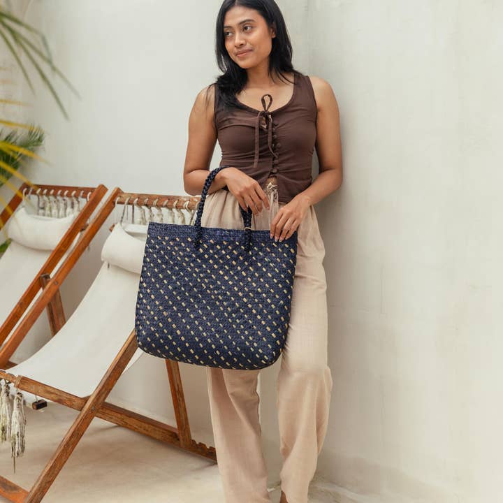 Village Thrive - Wholesale Beach Bag - Cove Rattan Beach Tote Bag15