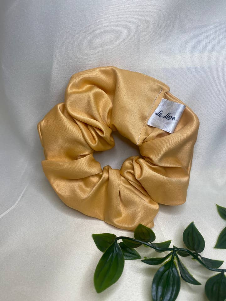 Honey Gold - premium duchess silk scrunchie for wholesale by Le Luxe by Cher