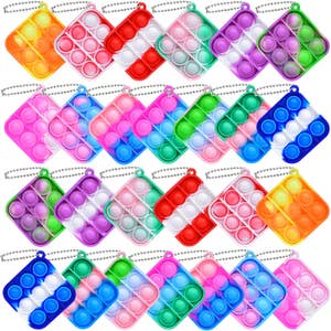 U.S. Toy Transparent Glitter Popper Fidget Toy, Assorted Colors