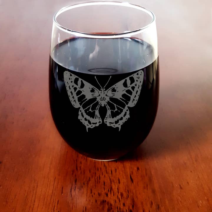 Lyoncraft - Vente Verres à vin - Garden Animals Lot de 4 verres à vin gravés sans pied1